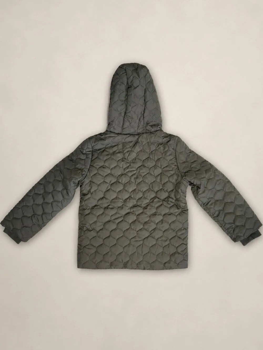 NWT Gymboree Boys 8 Sherpa Lined Quilted Hooded Coat Olive Green